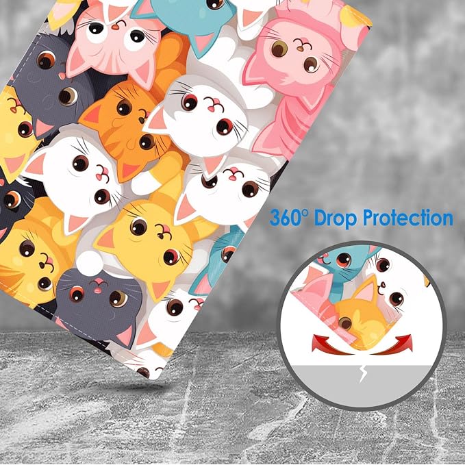 Case for Samsung Galaxy Tab A 8.0 2019 (SM-T290/T295/T297) Slim Lightweight PU Leather Stand Cover with Auto Wake/Sleep for Galaxy Tab A 8.0 Inch Abstract Watercolor Art Dogs