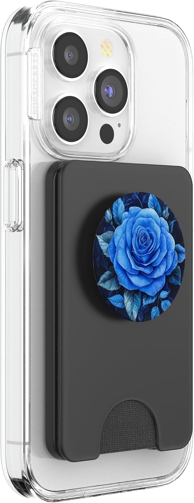 Blue Rose Colourful Flowers and Plants Leaves PopSockets Adhesive PopGrip