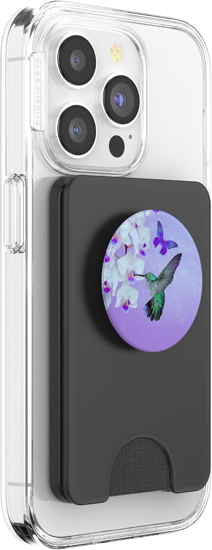 Cell Phone Pop Up Holder Hummingbird Flower Butterfly Purple PopSockets Adhesive PopGrip
