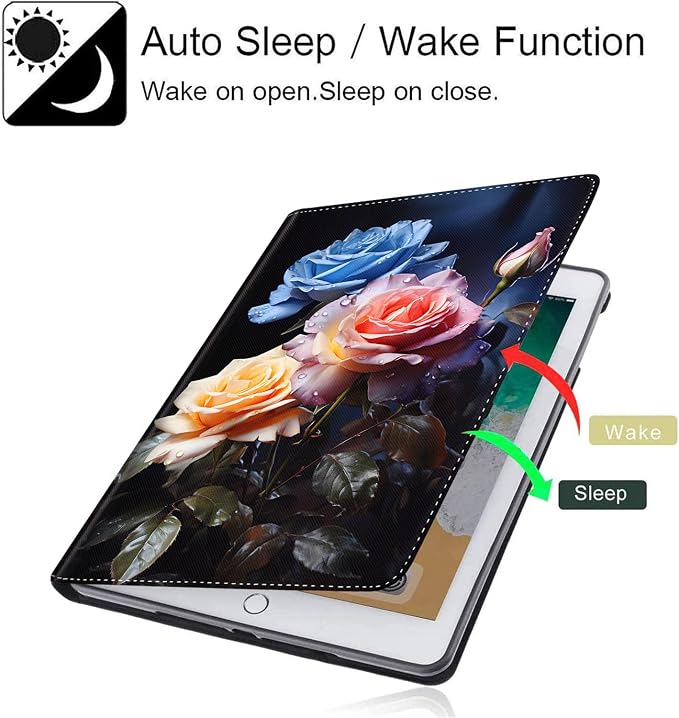 Case for New iPad (A16) 11th Generation 11 Inch 2025for iPad 10th Generation 2022 10.9 Inch Multi-Angle Stand Smart Cover Shockproof with Auto Wake/Sleep Baby Dragon