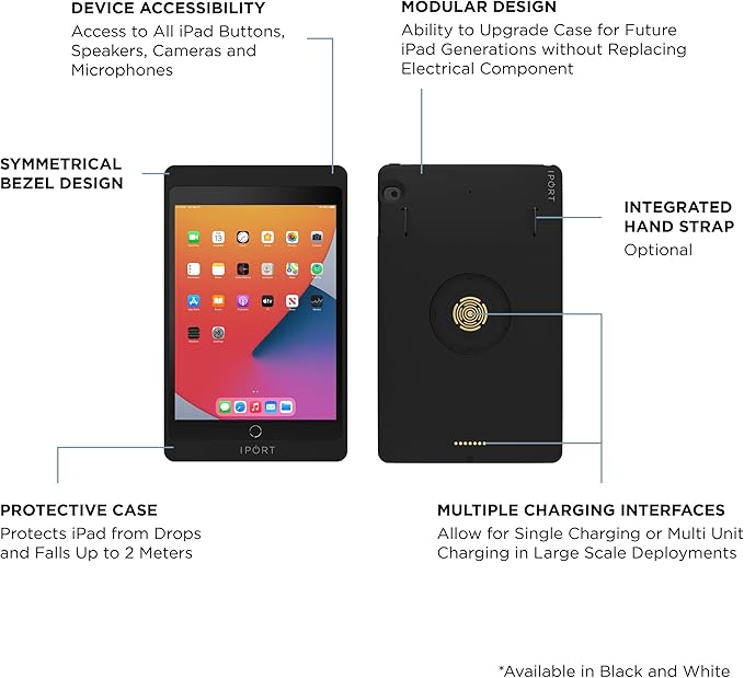 72300 Connect PRO iPad Case – Wireless Charging Case for iPad 10.2” (9th 8th 7th Gen) | Contactless Charging Magnetic Docking and 360° Rotation | Secure &amp Sleek Design – Black