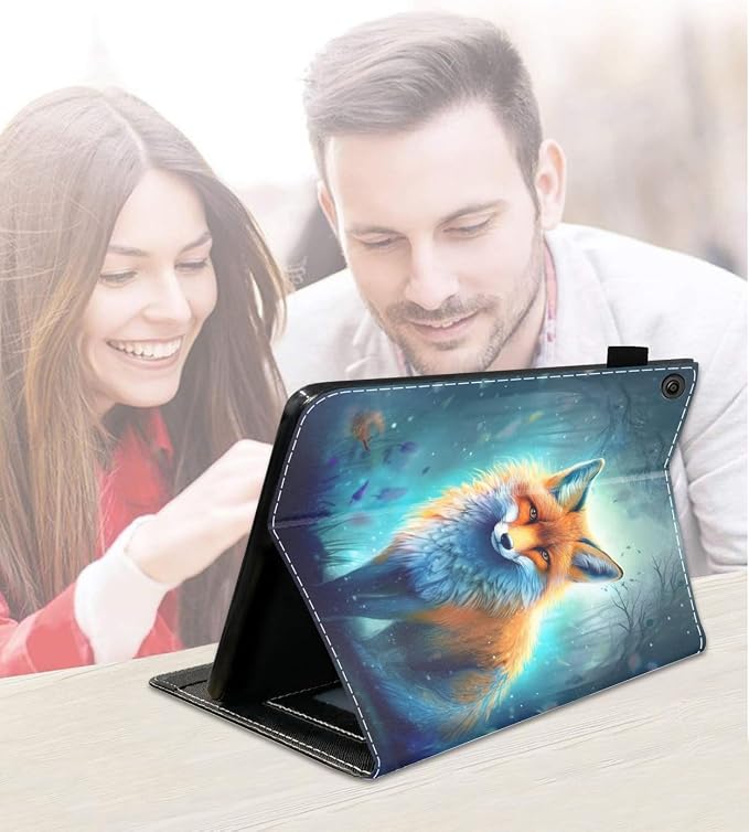 Case for Amazon Fire HD 10 Tablet (9th/7th Generation 2019/2017 Release) Slim PU Leather Cover with Card Slot &amp Auto Wake/Sleep for Fire 10.1 Tablet African American Girl