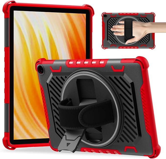 for Fire HD 10 &amp HD 10 Plus Tablet Case 13th Generation | with 360 Rotating Kickstand Hand Strap(No Screen Protector)