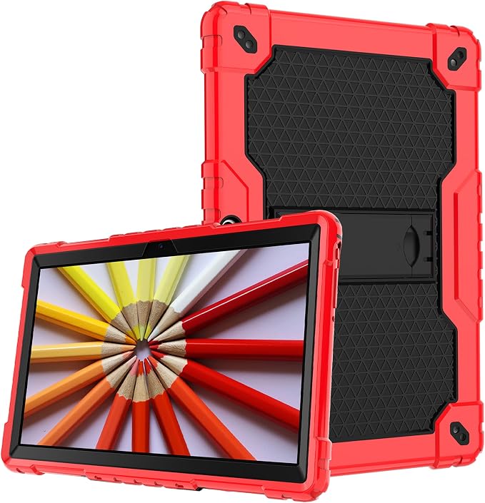 case for Dragon Touch Notepad K10 MAX10 Plus Case Built in Stand Shoulder Strap for FEONAL K118 K101 Veidoo T80 Plus 10.1 inches Tablet (Black/Black)