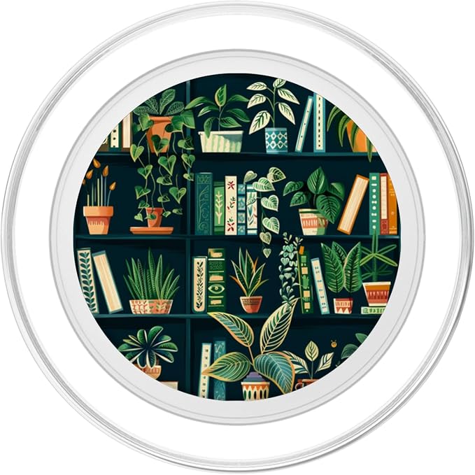 Book Shelves Reading Plants Library Book Lover PopSockets PopGrip for MagSafe