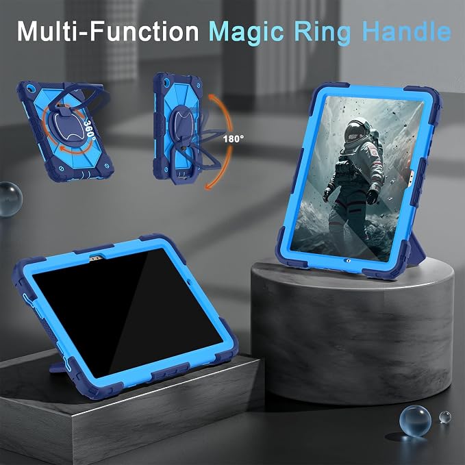 Auizotl Case for Samsung Galaxy Tab A11+/A9+ Plus 11 Inch with Screen Protector/Rotating Stand/Pen HolderMilitary Grade Shockproof Cover for Galaxy Tab A11 Plus /A9 Plus CasesBlack