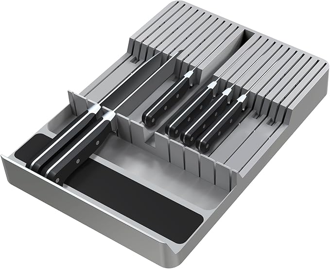 NIUXX Bamboo In-Drawer Knife Block Set for 16 Knives(Not Included)