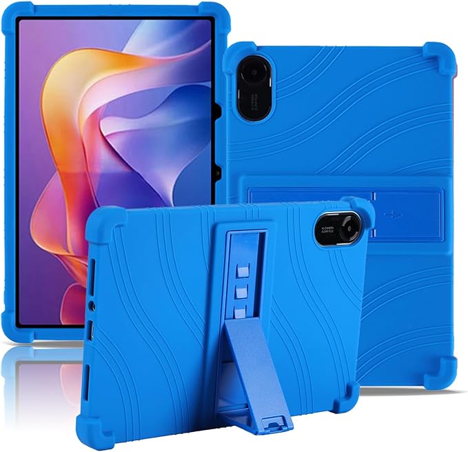 Case for Xiaomi Redmi Pad 2 Tablet 11inchNOUKAJU Tablet Protection CaseAdjustable BracketSoft SiliconeSilicone Protection Cover for Redmi Pad 2(Black)