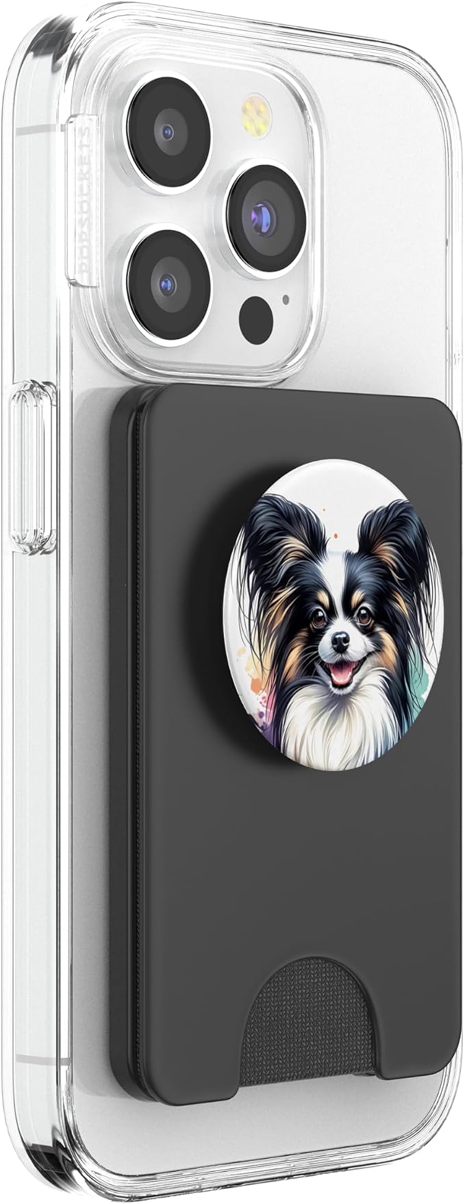Papillon Dog Watercolor Artwork PopSockets Adhesive PopGrip