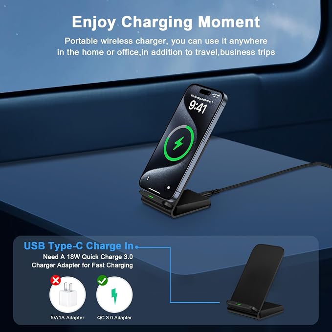 Pixel 10a 10 Wireless Charger Stand Fast Charging for Google Pixel 10a/10 | Pro XL/9a/9/8 Pro/8/7 Pro/7/6 Pro/6/5/4 XL/4/315W Fast Wireless Charging Station for iPhone 17e 17 16e 16 15Samsung S26 S2