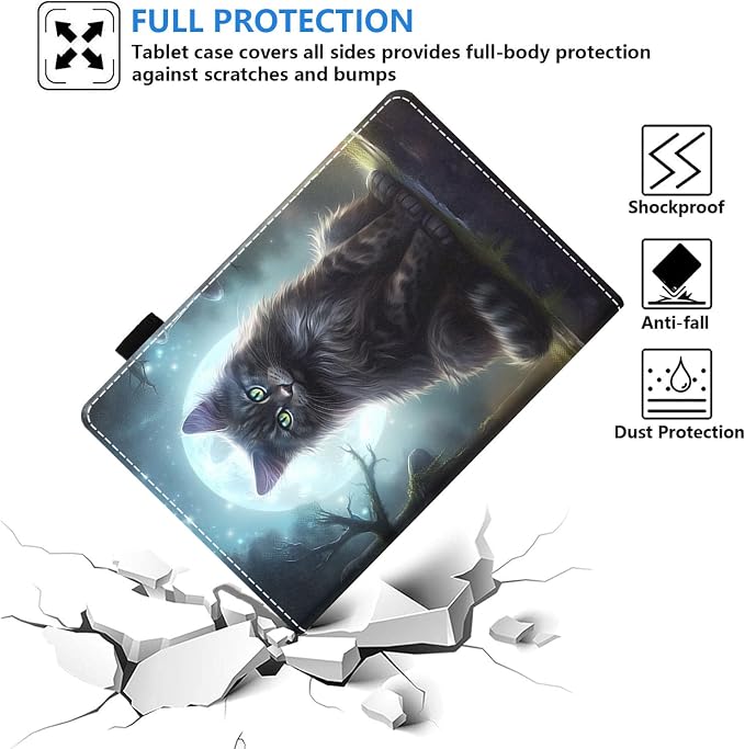 Case for Amazon Kindle Fire HD 10 Tablet (10.1 inch 9th/7th Generation 2019/2017 Release) Slim PU Leather Stand Folio Cover with Auto Wake Sleep Abstract Paint Butterfly