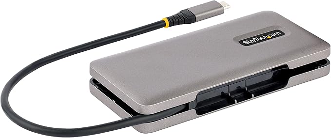 StarTech.com 4-Port USB-C Hub - 1x USB-A & 3X USB-C Ports - USB 3.2 Gen 2 (10Gbps) - Bus Powered - USB Type C Hub w/ 12.6in/32cm Wrap-Around Cable - Portable USB-C to USB-A Hub/Splitter (HB31CM1A3CB)