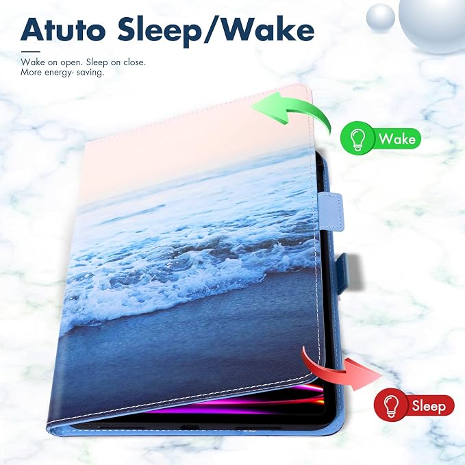 Dteck for iPad A16/10th Generation 10.9 Inch 2022 Case with Pencil HolderPremium PU Leather Folio Multiple Viewing Angles Stand Cover Auto Wake/Sleep Protective Tablet Cases for Women MenBookshelf