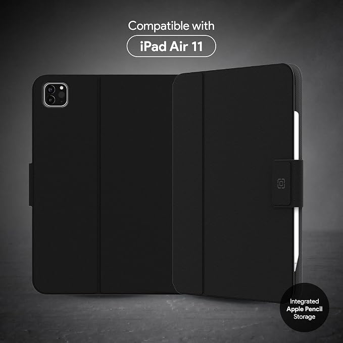 Incipio - SureView Protective Folio Case for iPad 10th Gen Lightweight Slim Cover with Adjustable Stand Scratch Protection (Black)