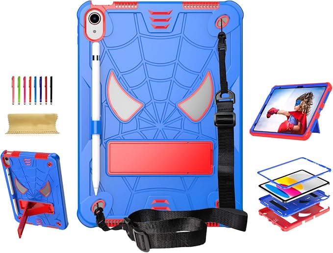 Dteck for iPad Air 3rd Gen (2019) / iPad Pro (2017) Case 10.5 Shockproof Protective Case with Kickstand Hard Plastic Shell 3-Layer Protection Drop Proof Sturdy Rugged Tablet Cover (Aqua+Rose)