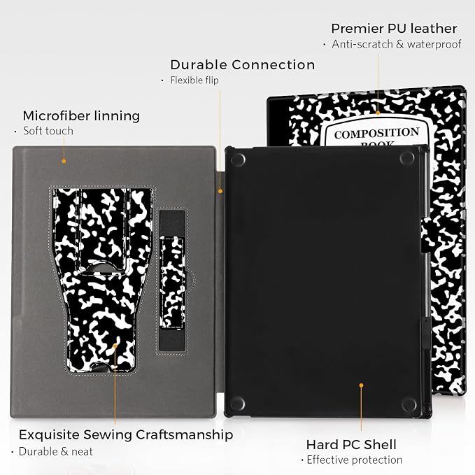 CoBak Stand Case for Remarkable Paper Pro Tablet 11.8 with Hand Strap | Auto Sleep/Wake Folio Lightweight Protective Cover with Pen Holder and Nibs Holder for 11.8 inch 2024 Released (Notebook)