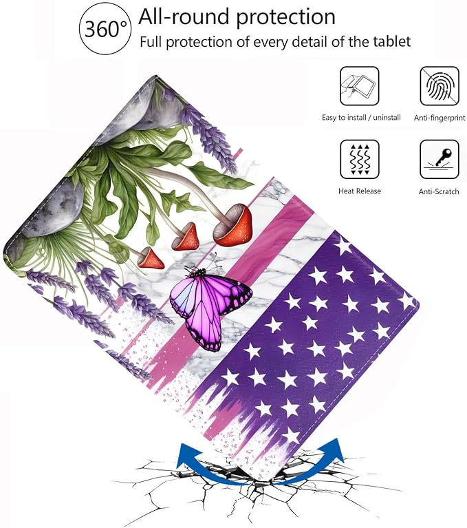 Case for iPad (A16) 11th Generation 11 Inch 2025 iPad 10th Generation 10.9 Inch 2022 Adjustable Stand Auto Wake/Sleep Smart Leather Case African American Black Girl