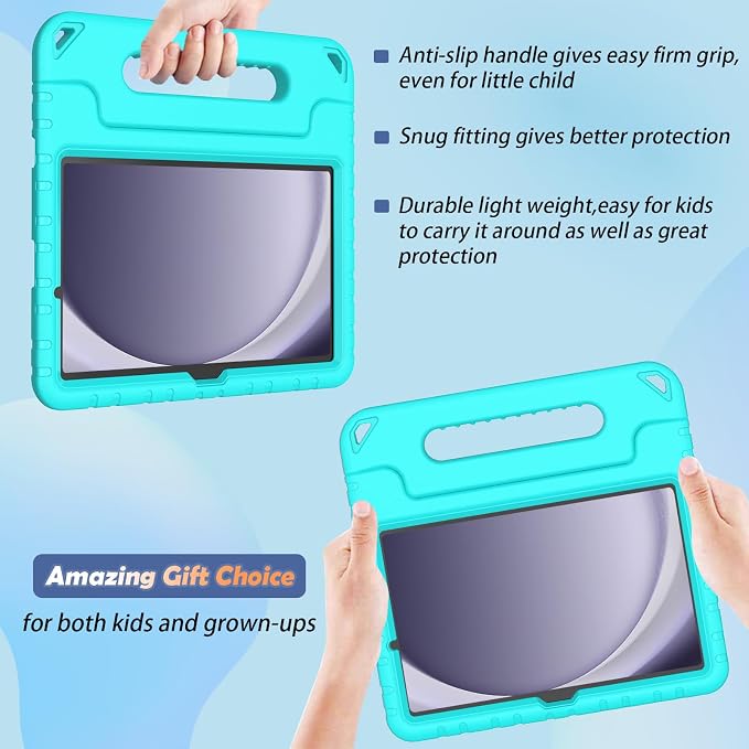 LTROP Shockproof Lightweight Convertible Handle Stand Case for Samsung Galaxy Tab A11 Plus 2025 / A9 Plus 11 Inch 2023 with Built-in Screen Protector Galaxy Tab A11+ / A9+ Case for Kids Black