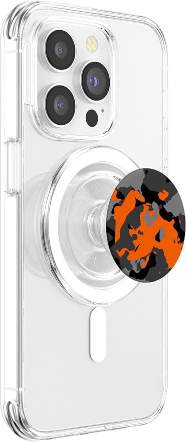 Orange Camouflage PopSockets Adhesive PopGrip