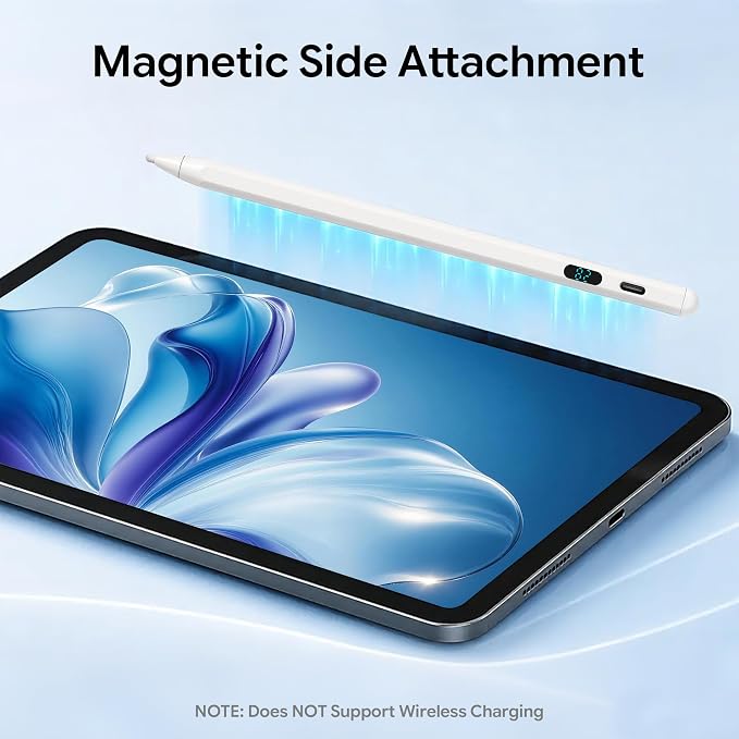 LED Battery Display Stylus Pen Dual Modes Fast Charge Universal Active Digital Pencil for iPad iPhone Samsung Android &lt2ms Low Latency Tilt Sensitivity for Drawing Note Taking No Bluetooth Styl
