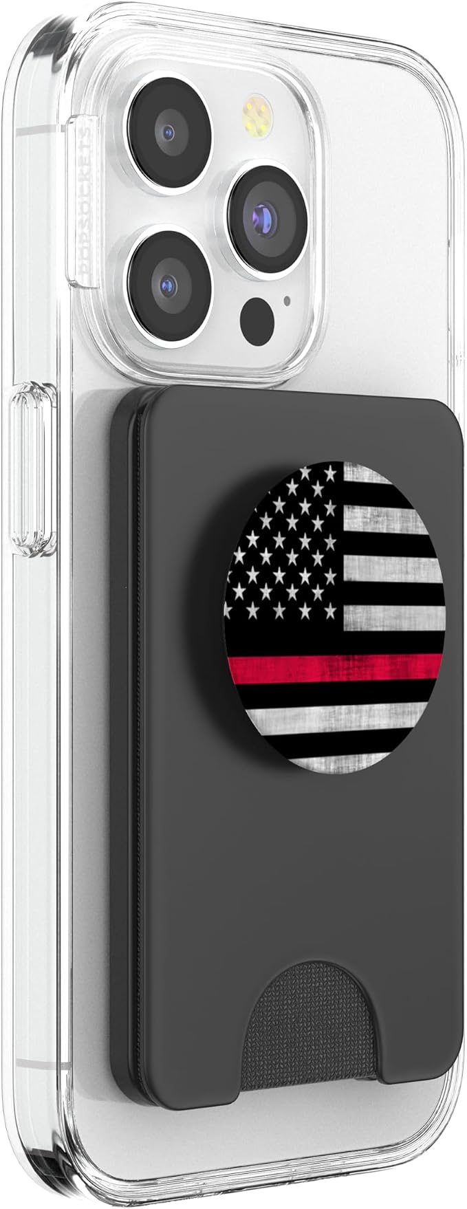 4th Of July Patriotic USA Flag Thin Red Line Firefighter PopSockets Adhesive PopGrip
