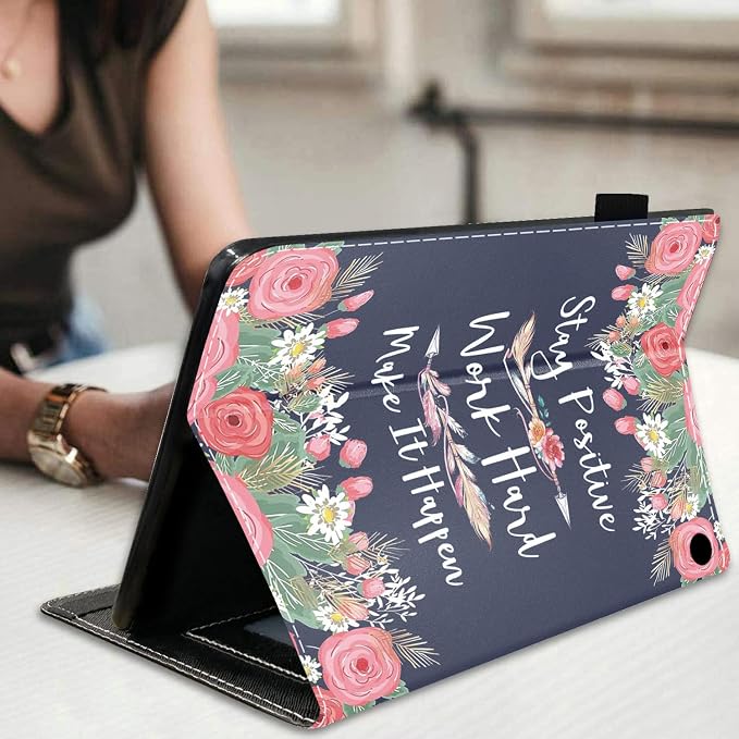 Case for All-New Fire HD 10/Fire HD 10 Plus Tablet 10.1 (11th Gen 2021 Released) - Premium PU Leather Stand Cover with Auto Wake/Sleep - Bible Verse Proverbs 31:25