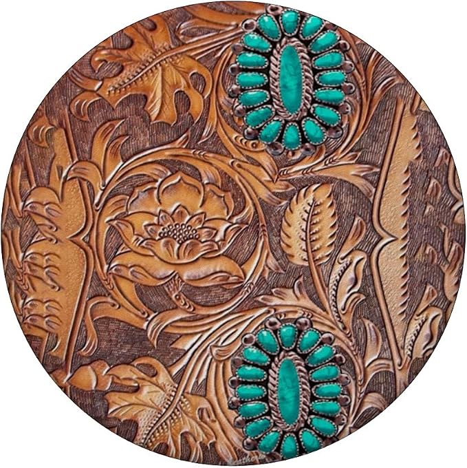Rustic Turquoise Brown Cowboy Tribal Western Country PopSockets Adhesive PopGrip