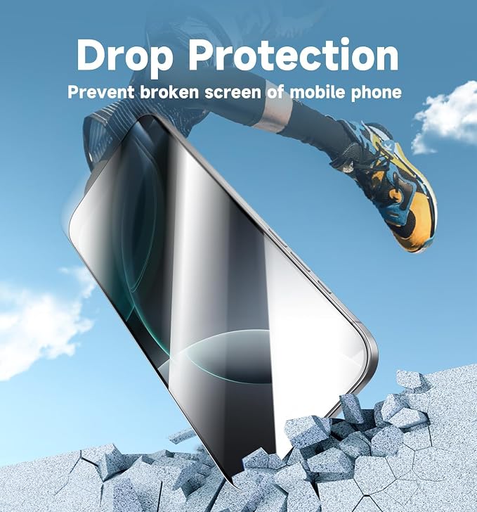 Compatible with iPhone 14 Plus Screen Protector HD Clarity With Automatic Dust Removal and Easy Installation Tool 9H Hardness and Military Grade Shatterproof Tempered Glass