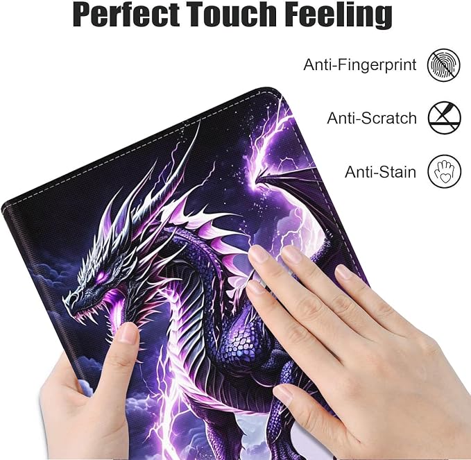 Case for Samsung Galaxy Tab A9 Plus 11 Inch 2023 Model (SM-X210/X216/X218) Premium PU Leather Stand Folio Cover with Auto Sleep/Wake Abstract Colorful Dog
