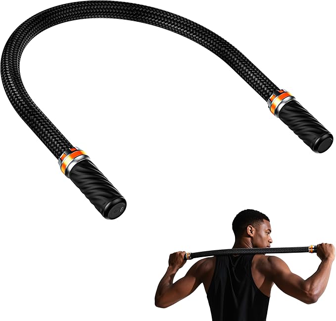 HYAKO S1 3D Flexible Pro Back Massage Rope - Handheld Vibration Therapy Massager & Hands-Free for Lower Back Pain Relief, 3000-7000 RPM Deep Tissue Muscle Massage Gun,Ideal for Athletes,Gym & Home Use