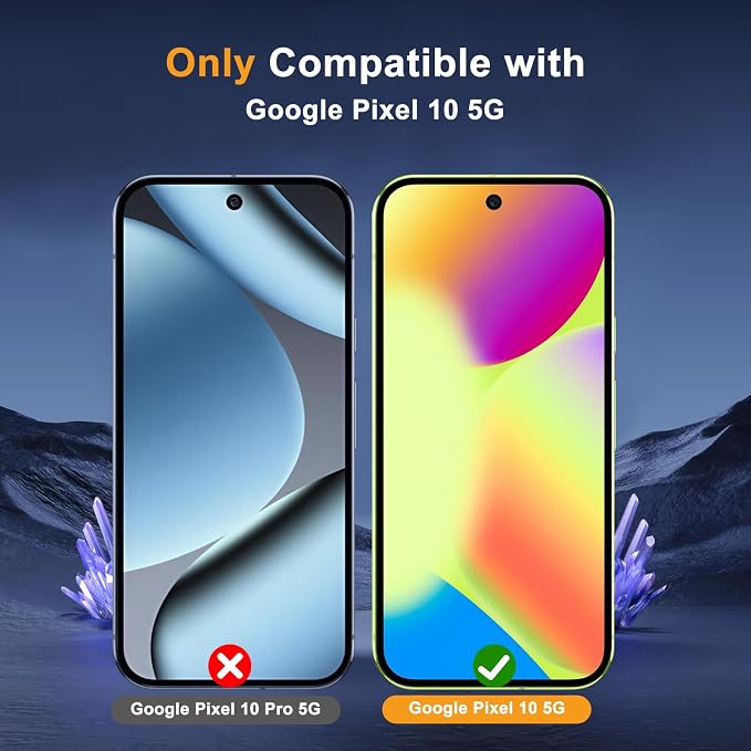 Privacy Screen Protector for Google Pixel 10 Lens Protector | [2+2] 9H Hardness Tempered Glass Protective Film + Camera Lens Protector [Full Coverage] [Anti-Spy] [Scratch-Resistant]