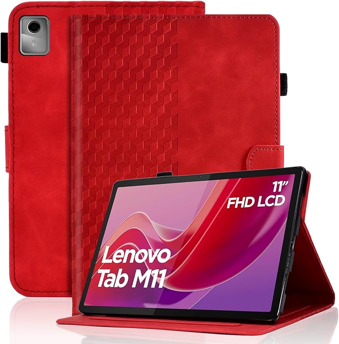 Case for Lenovo Tab M11/Tab K11 LTE 11 2024 Cover (Model:TB330FU) Magnetic PU Leather Folio Adjustable Stand Case Foldable Card Holder Multi-Angle Lenovo Tab M11Black