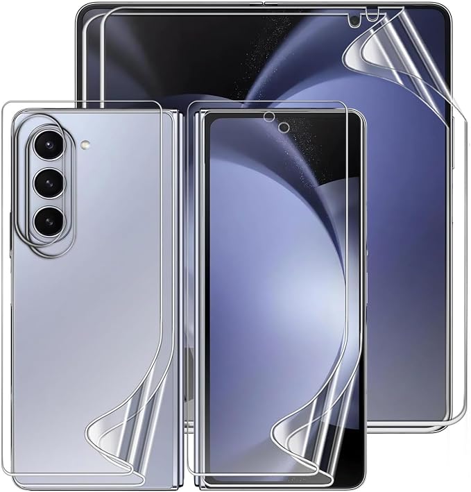 2 Sets Screen Protector for Samsung Galaxy Z Fold 4 7.6 High Definition Clear Soft TPU Screen Protector 2 Front + 2 Inner Flexible Film Hydrogel Self-Healing Bubble-Free