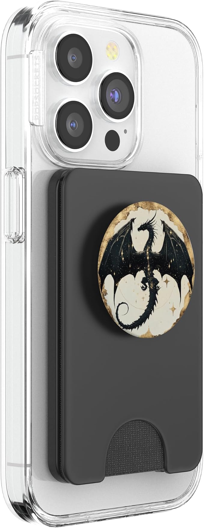 Book Dragon Librarian Mythical Creature Flame Wyvern Fantasy PopSockets PopGrip for MagSafe