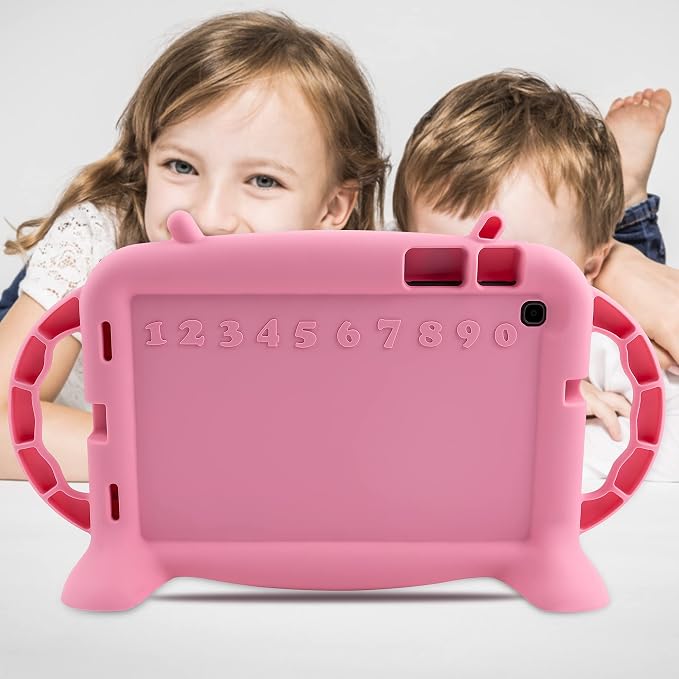Case for Samsung Galaxy Tab A 8.4 SM-T307 (2020) - Shockproof Silicone Kids Friendly Soft Protective Cover with Handles for Galaxy Tab A 8.4 2020 Release - Stands on Its Own (Blue)