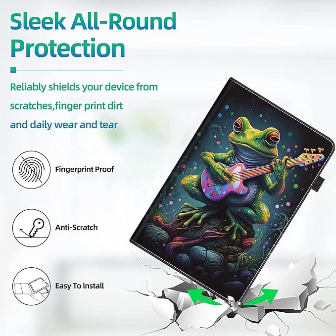 Case Cover for Amazon All-New Kindle Fire 7 Tablet (2022 Release-12th Generation) Latest Model 7 Slim Folding Stand Cover with Auto Wake/Sleep Dancing Skeleton in Mexican Costume