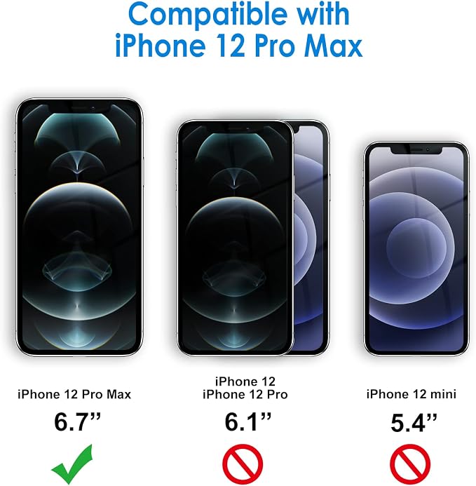 JETech One Touch Screen Protector for iPhone 12 Pro Max 2-Pack | Auto Alignment Installation HD Clear Full Coverage Tempered Glass Bubble-Free Application