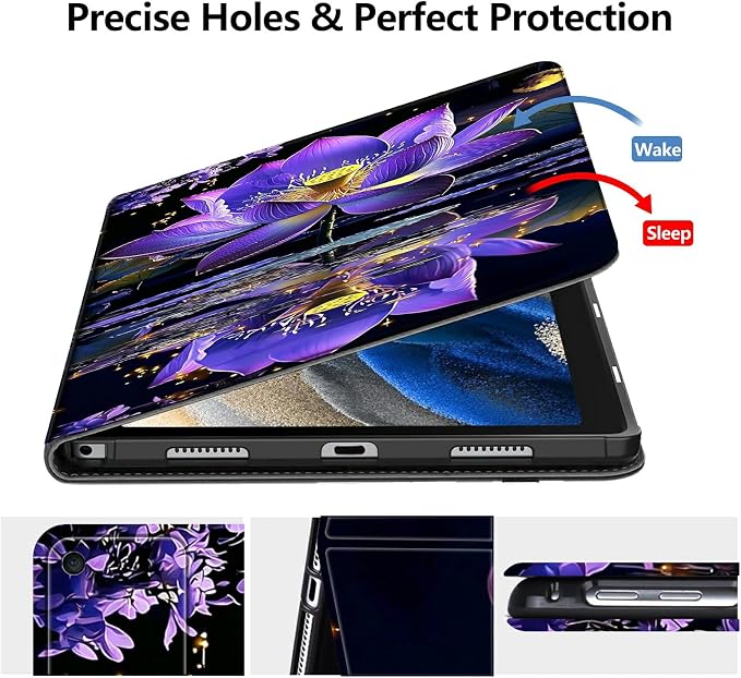DIGTIALLL Case for Amazon Kindle Fire 7 Inch Tablet (9th/7th/5th Generation 2019/2017/2015 Release) PU Leather Smart Protective Cover with Auto Sleep/WakeBeach Palm Trees