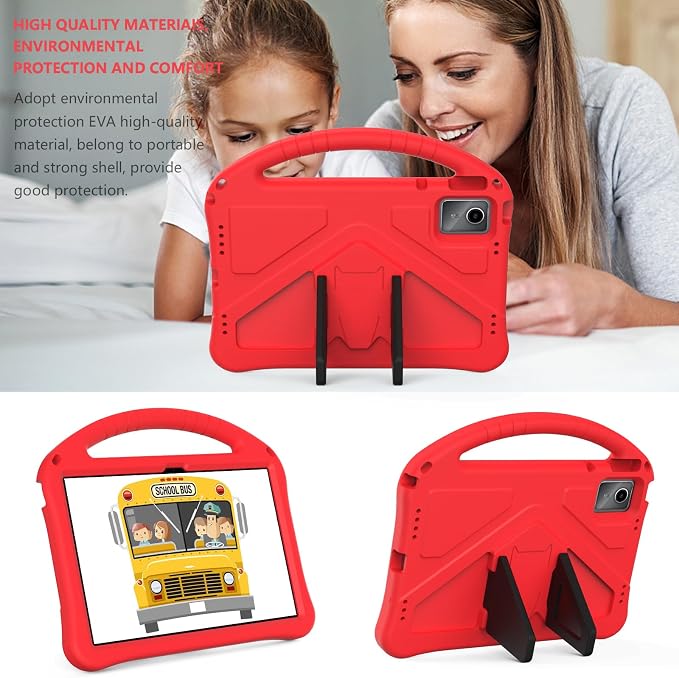 YRH for Moto Pad 2026 Case 11'' Kids EVA Shockproof Tablet Cover with Stand Handle Black