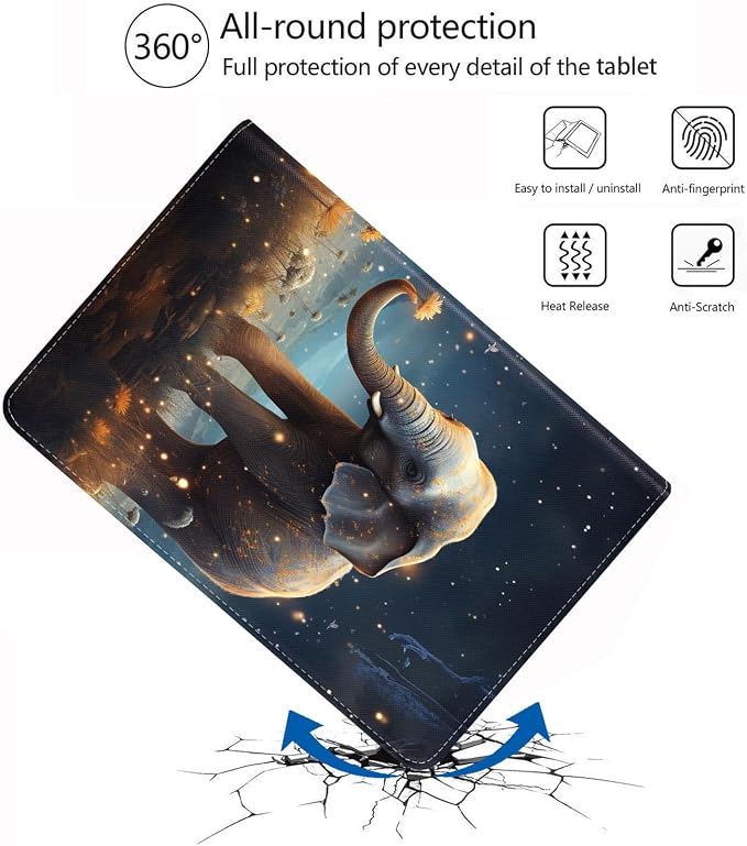 Case for iPad (A16) 11th Generation 11 Inch 2025 iPad 10th Generation 10.9 Inch 2022 Protective Leather Case Adjustable Stand Auto Wake/Sleep Smart Case - African American Girl