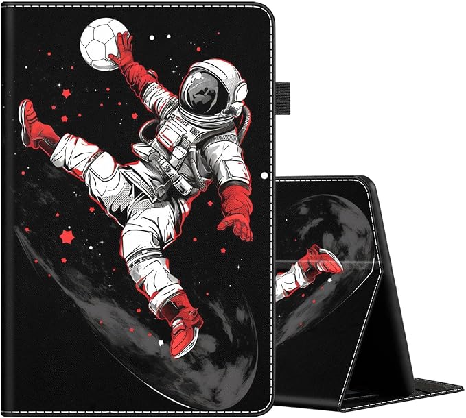 Case for All-New Amazon Fire HD 10 and 10 Plus Tablet (13th/11th Generation 2023/2021 Release) 10.1 Multi-Angle Smart Stand Cover Auto Sleep/Wake Skull and Fire