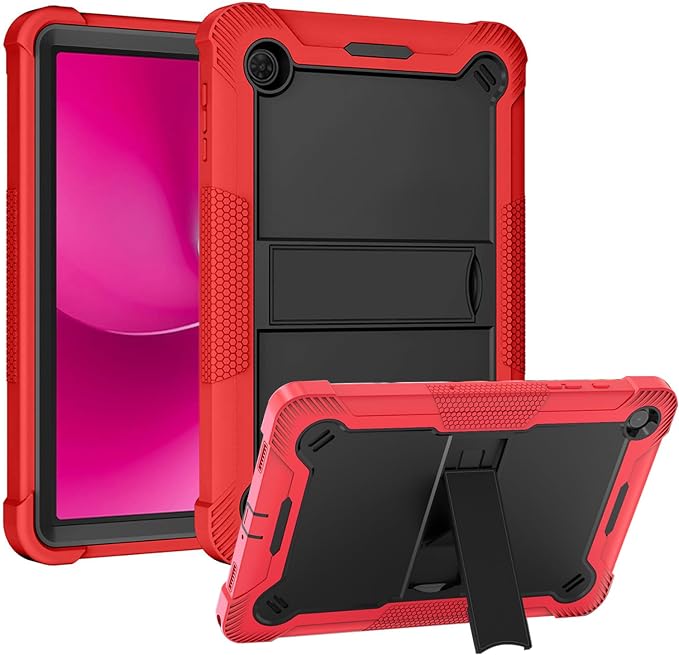 Case for T-Mobile REVVL Tab 2 Android 15 Tablet 10.1 inchHeavy Duty Shockproof Protective Cover with KickstandKids Friendly4 Corners Thicken ShockproofBlack