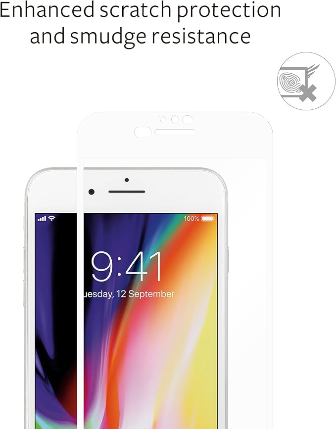 Moshi iVisor AG - Anti-Glare Screen Protector for iPhone 8 Plus / 7 Plus (White)