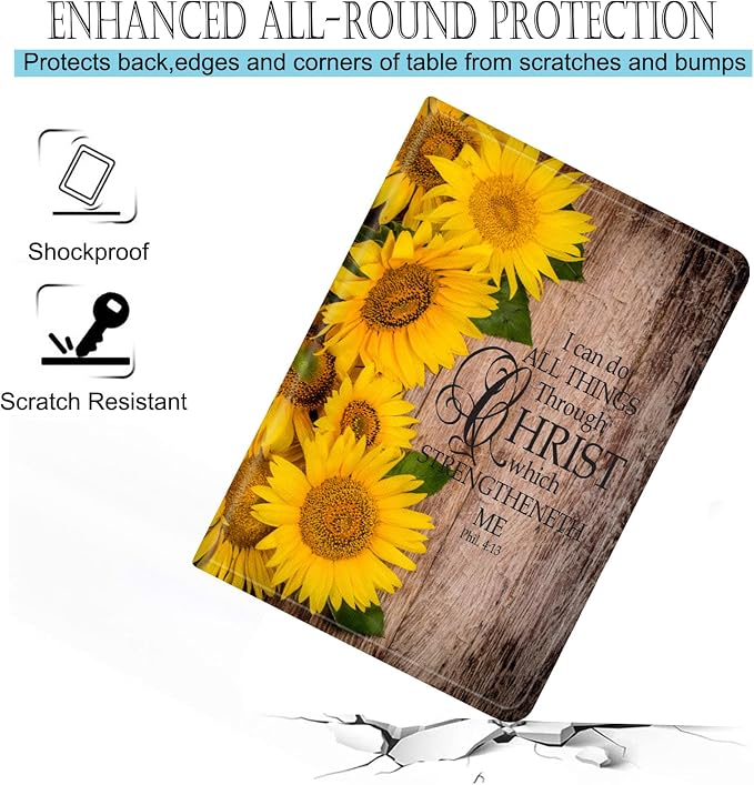 Compatible for iPad Air 13 inch Case (M3 2025 /M2 2024)/Pro 12.9 inch (6th/5th/4th/3rd 2022/2021/2020/2018)Adjustable Stand Protect CoverAnchor Christian