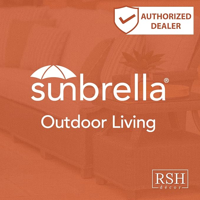 RSH DECOR: Sunbrella Square Throw Pillows Set of 4 | 17" x 17" | Water and Fade-Resistant Performance Fabric | Outdoor Pillow Covers with Down-Alternative Inserts | Mason Forest Green