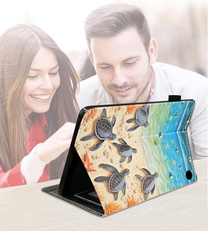 Case for Amazon Kindle Fire HD 8/Fire HD 8 Plus Tablet (12th/10th Generation 2024/2022/2020 Release) Slim PU Leather Cover with Card Slot &amp Auto Wake/Sleep African American Women