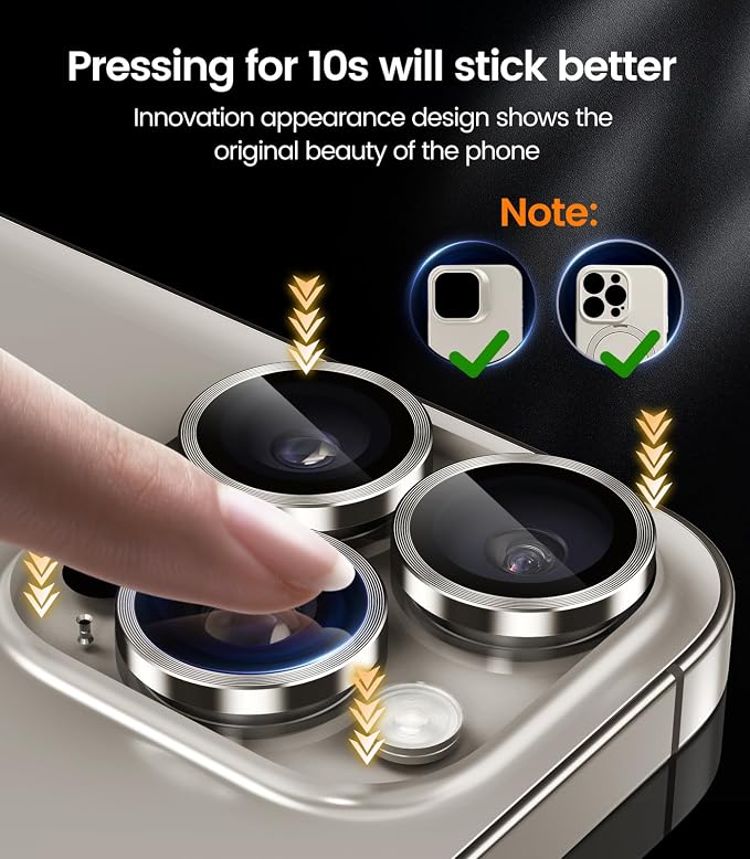 iGluz 2 Pack Anti-Reflection Camera Lens Protector for iPhone 17/16/16 Plus [98% Transmittance][1-Step Installation][Strong Adsorption] 9H Shatterproof Tempered Glass-Black