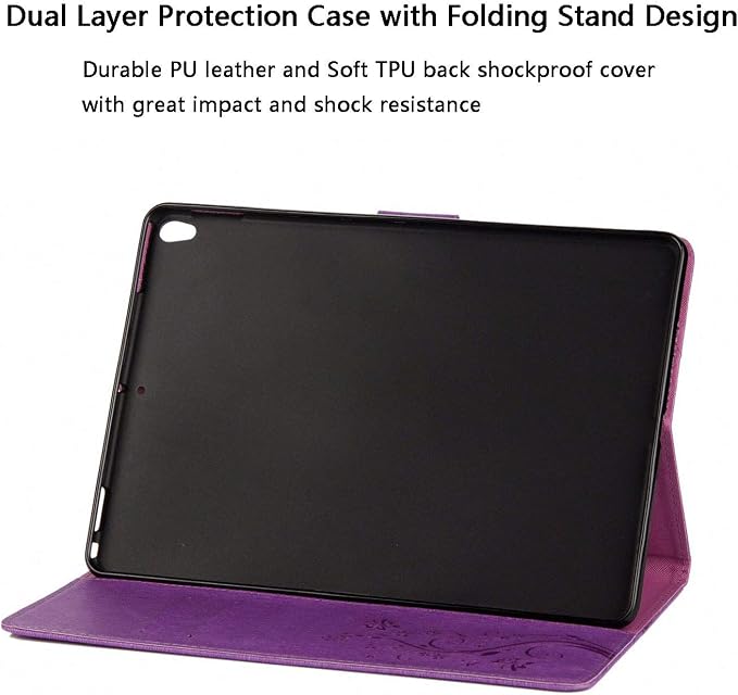 for iPad Air 3 10.5 inch Case 2019 (3rd Generation) &amp iPad Pro 10.5 2017 Cover with Stand/Pencil Holder/Pockets [Auto Sleep/Wake] Magnetic Smart PU Leather Cover Pink Mermaid Tail Scale
