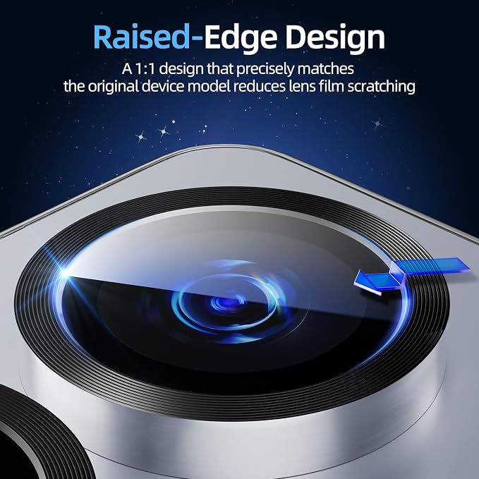 X-it Camera Lens Protector for Samsung S25 9H Tempered Glass Independent Metal Aluminum Edge Original Protection Design Suitable for Phone Case Anti-scratch Anti-reflectiveBlue