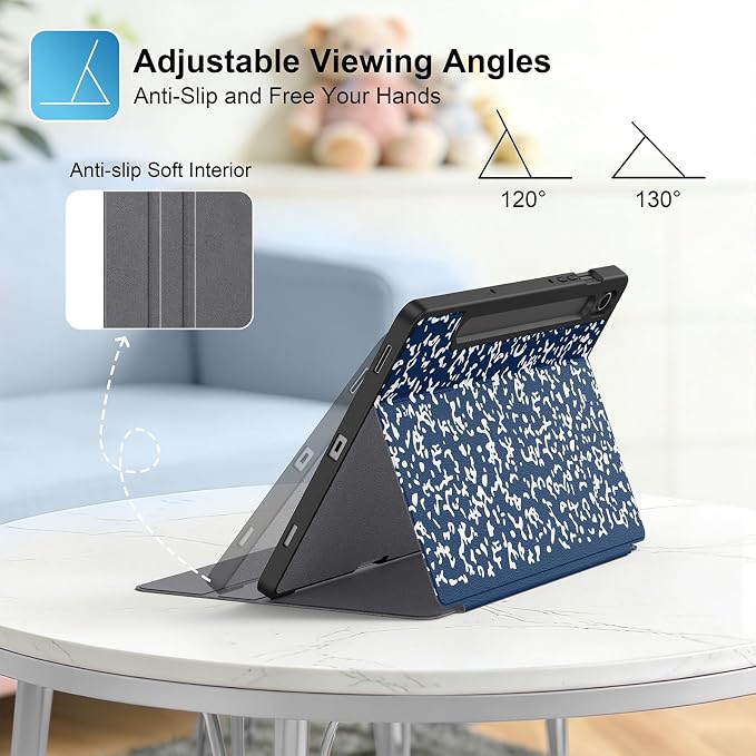Supveco Case for Samsung Galaxy Tab S10 Fe / S10 Lite / S9 FE 10.9-Inch | Premium Folio Stand Soft TPU Protective Cover with S Pen Holder Multi-Angle Viewing &amp Auto Wake/SleepNotebook